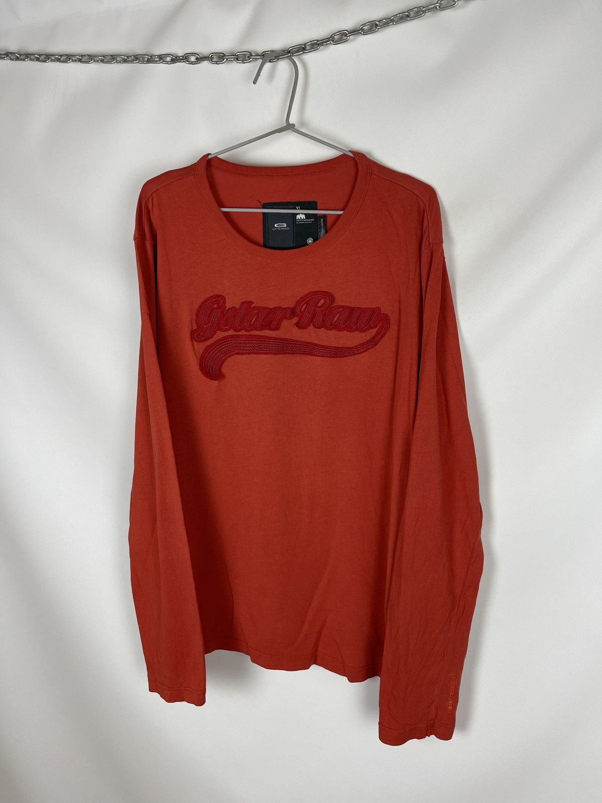 G-Star G-Star Raw Grand vintage red big logo long sleeve tee shirt Size US XL / EU 56 / 4 - 6 Thumbnail