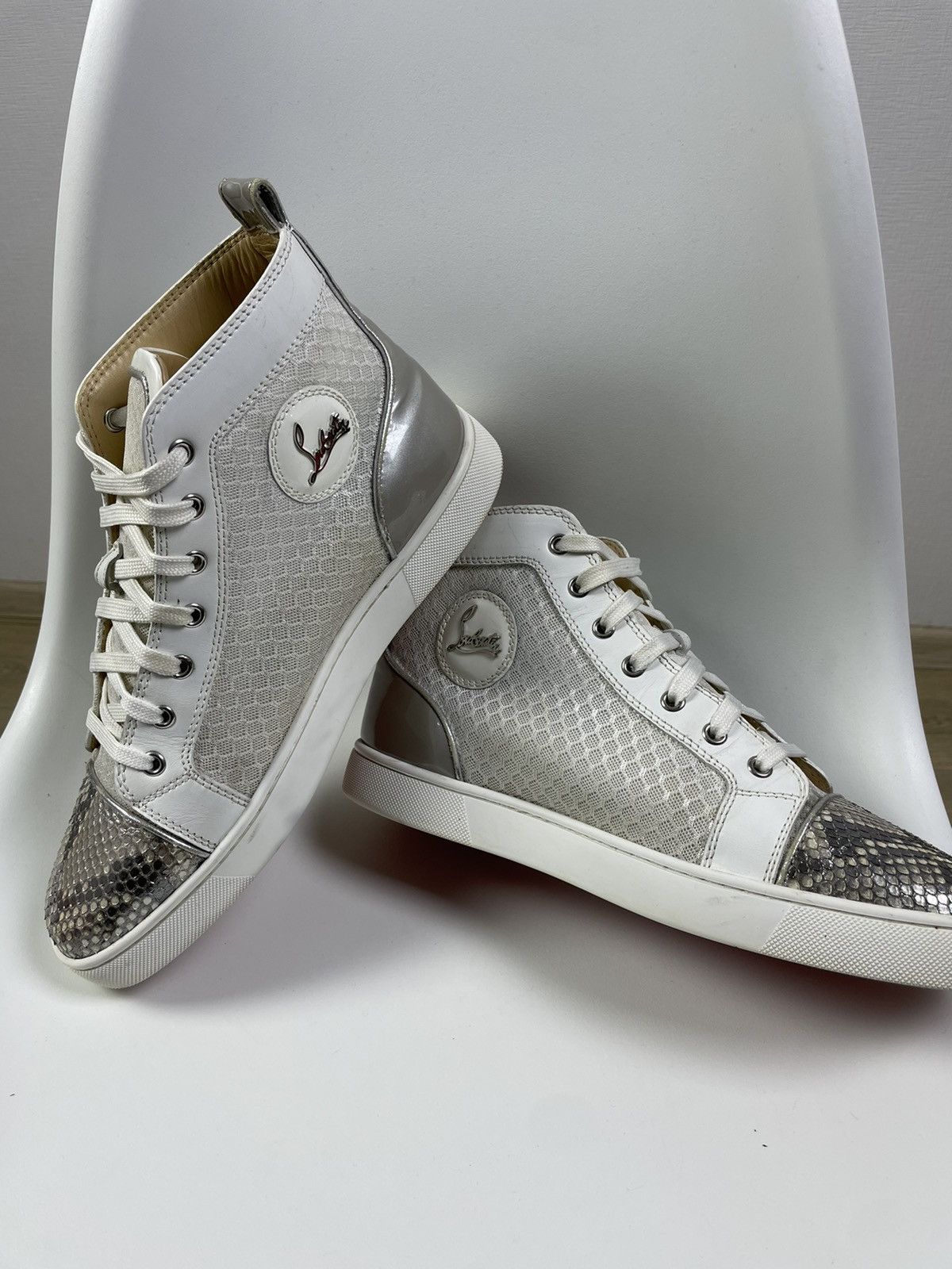 Python Louboutin Montante Homme Louboutin Homme Blanche Hotsell