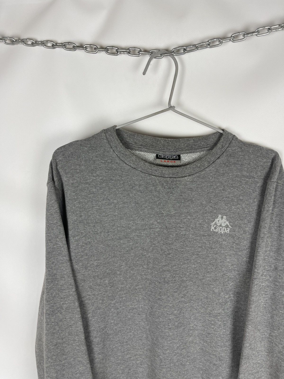 Kappa Kappa vintage small logo grey sweatshirt Size US L / EU 52-54 / 3 - 3 Thumbnail