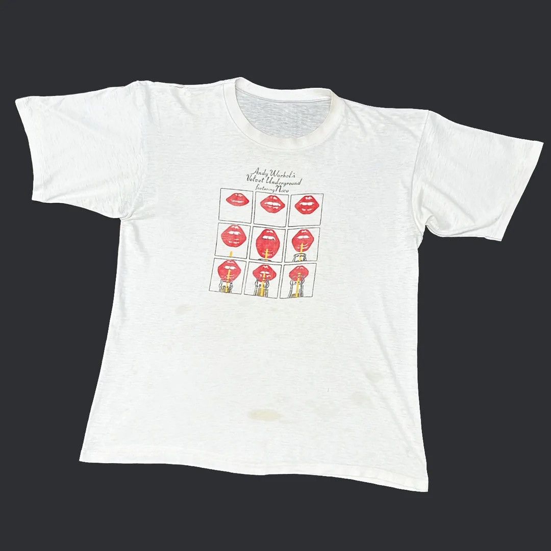 Andy Warhol The Velvet Underground 80s Warhol Art Coke Album Cover Vtg T Size US XL / EU 56 / 4 - 1 Thumbnail