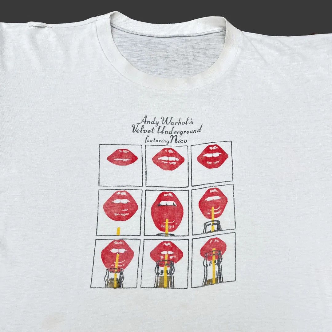 Andy Warhol The Velvet Underground 80s Warhol Art Coke Album Cover Vtg T Size US XL / EU 56 / 4 - 2 Thumbnail