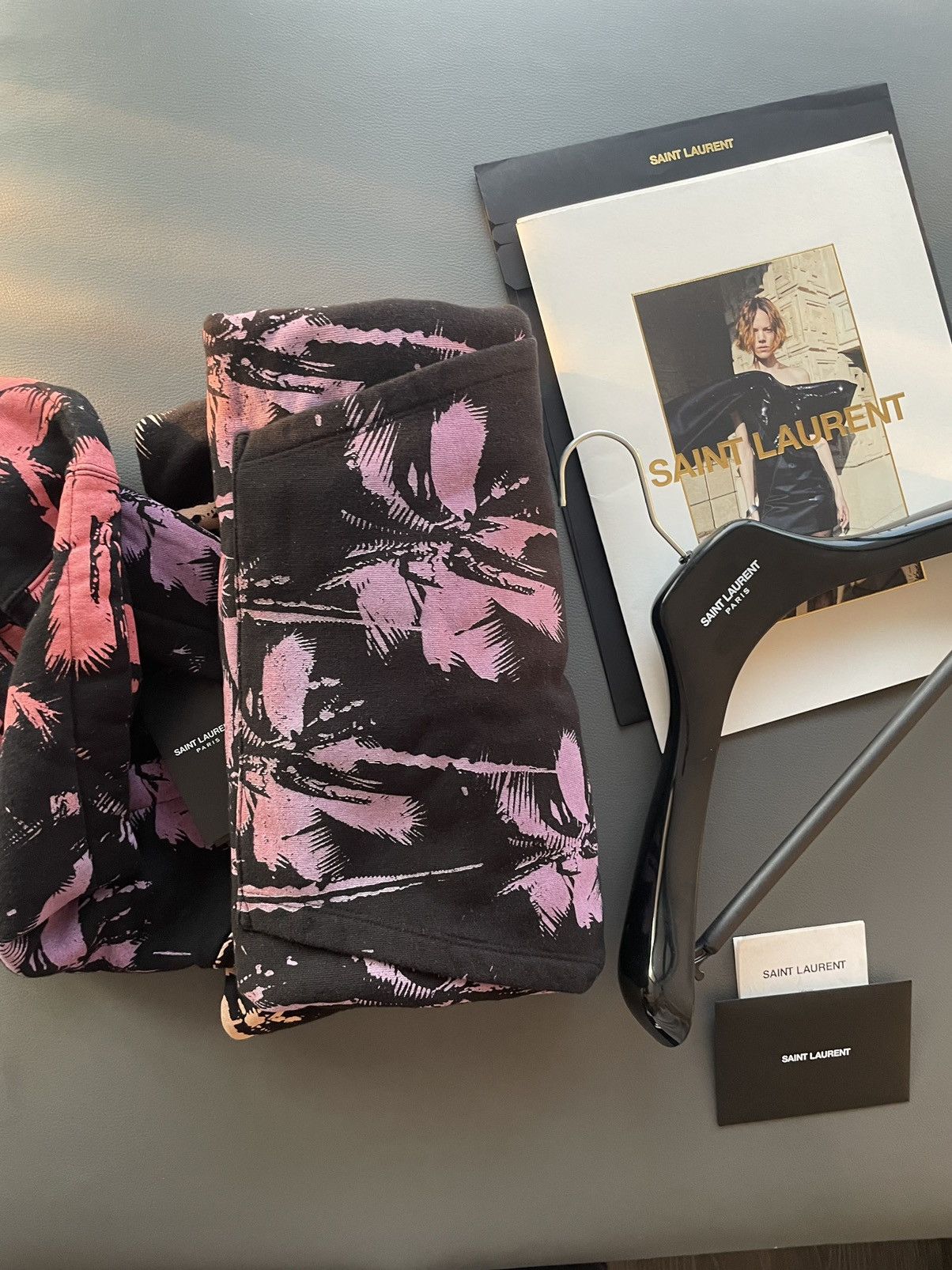 Hedi Slimane × Saint Laurent Paris × Yves Saint Laurent Rare Super Runway Limited Edition Sold Out Palm Tree Hoodie Size US XL / EU 56 / 4 - 6 Thumbnail