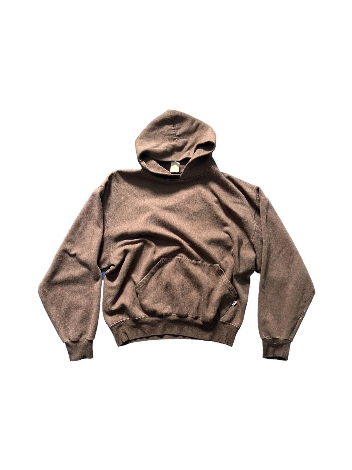 Sweat à Capuche Vintage Russell Athletic USA Années 80 Taille L - Rouge Boxy Cropped - Occasion Très Bon état