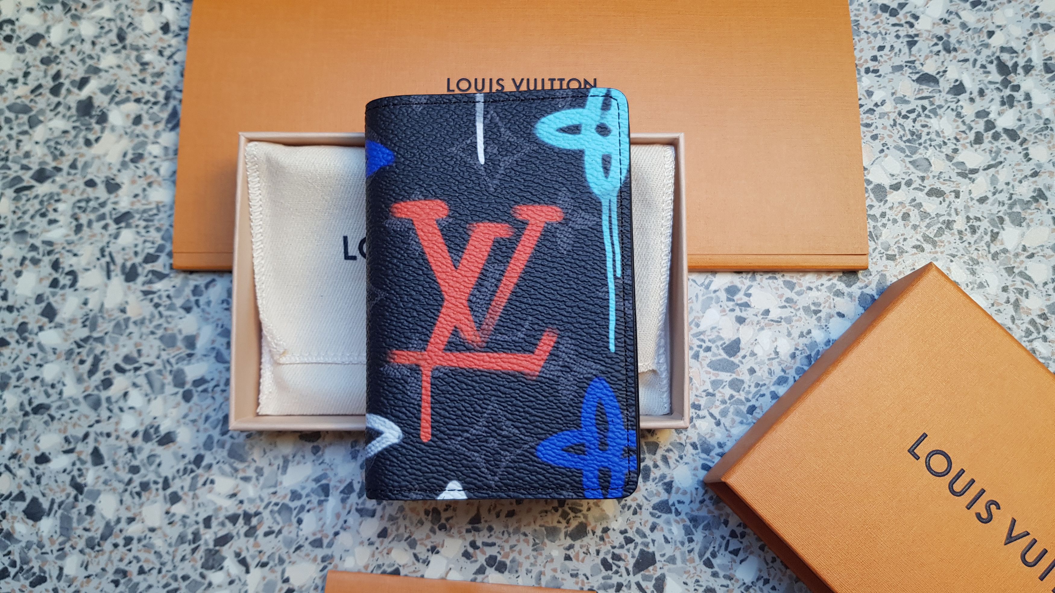 Louis Vuitton Pocket Organizer LV Graffiti Orange