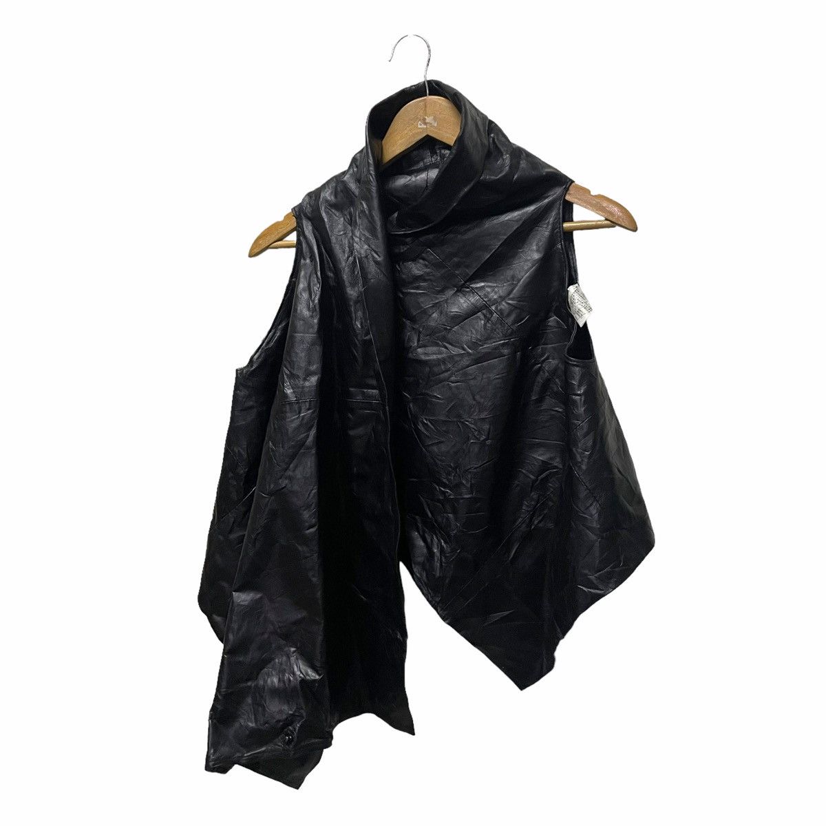 Ann Demeulemeester 💥 Ann Demeulemeester Archive Cuir Leather Vest Size XS / US 0-2 / IT 36-38 - 2 Thumbnail