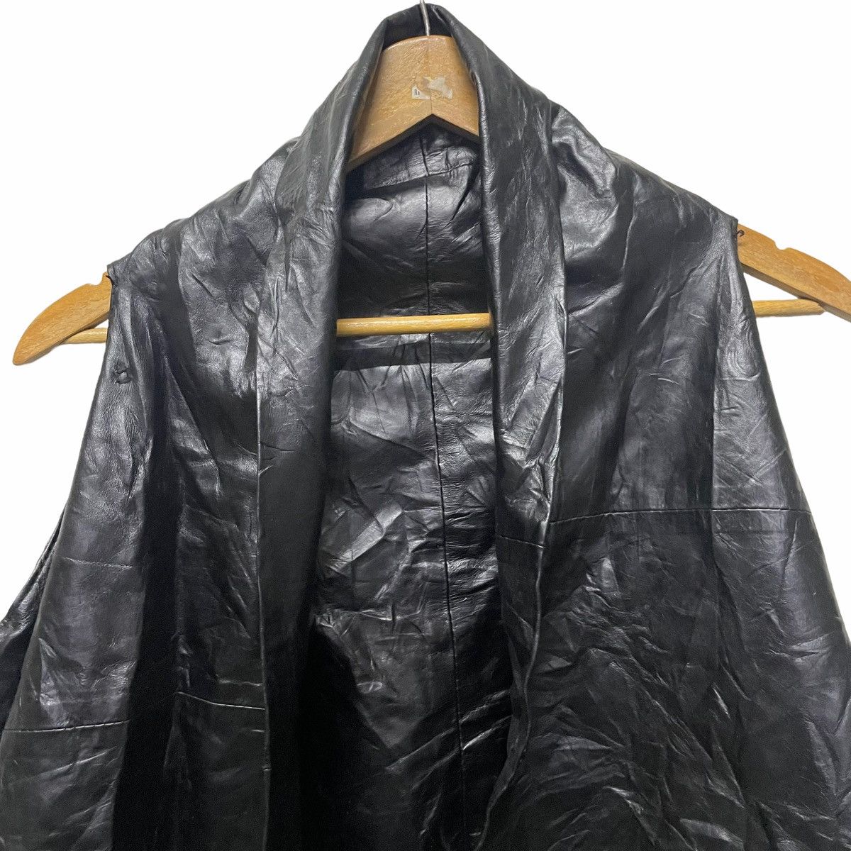 Ann Demeulemeester 💥 Ann Demeulemeester Archive Cuir Leather Vest Size XS / US 0-2 / IT 36-38 - 5 Thumbnail
