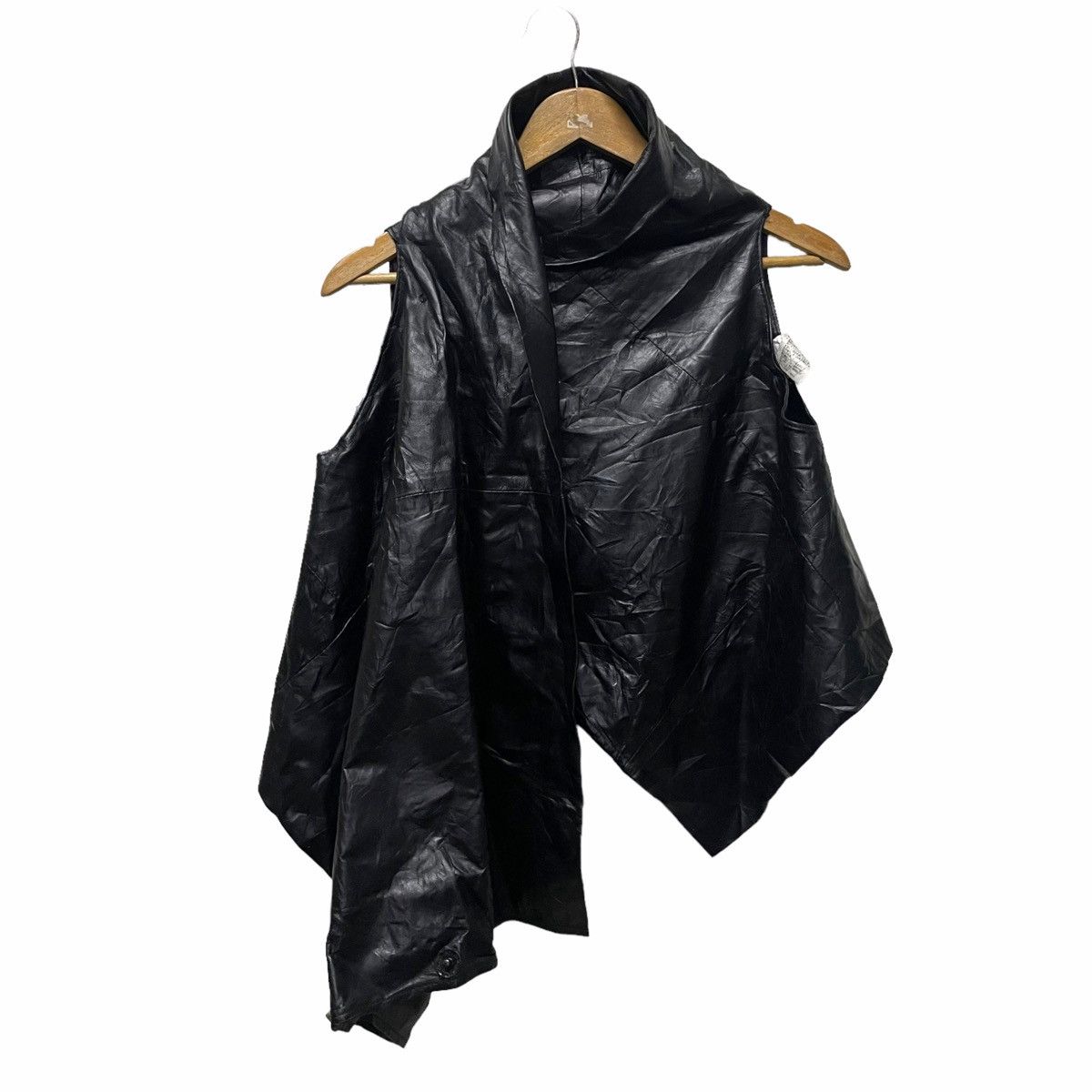 Ann Demeulemeester 💥 Ann Demeulemeester Archive Cuir Leather Vest Size XS / US 0-2 / IT 36-38 - 3 Thumbnail