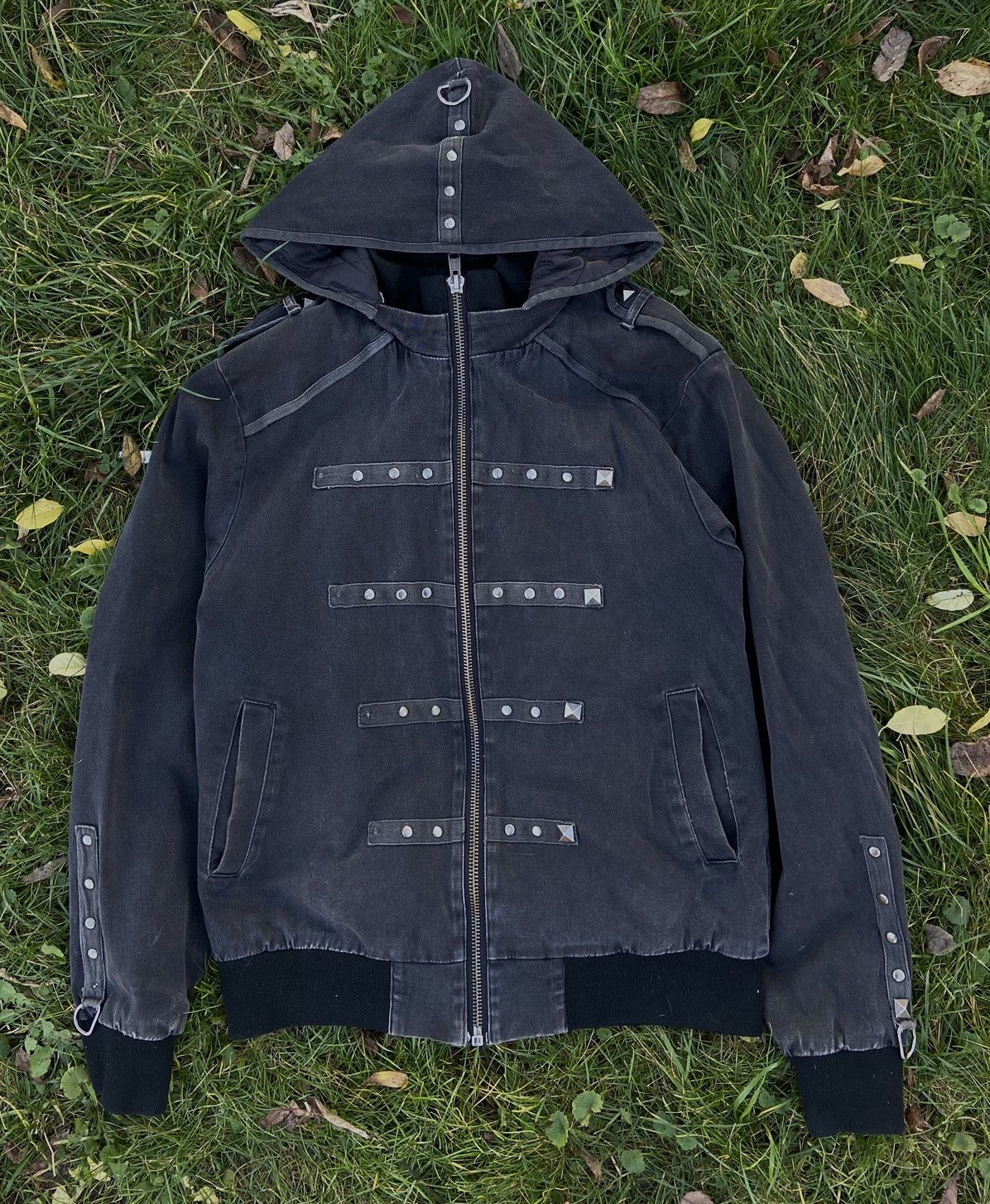 Vintage black Living Died Souls varsity jacket
