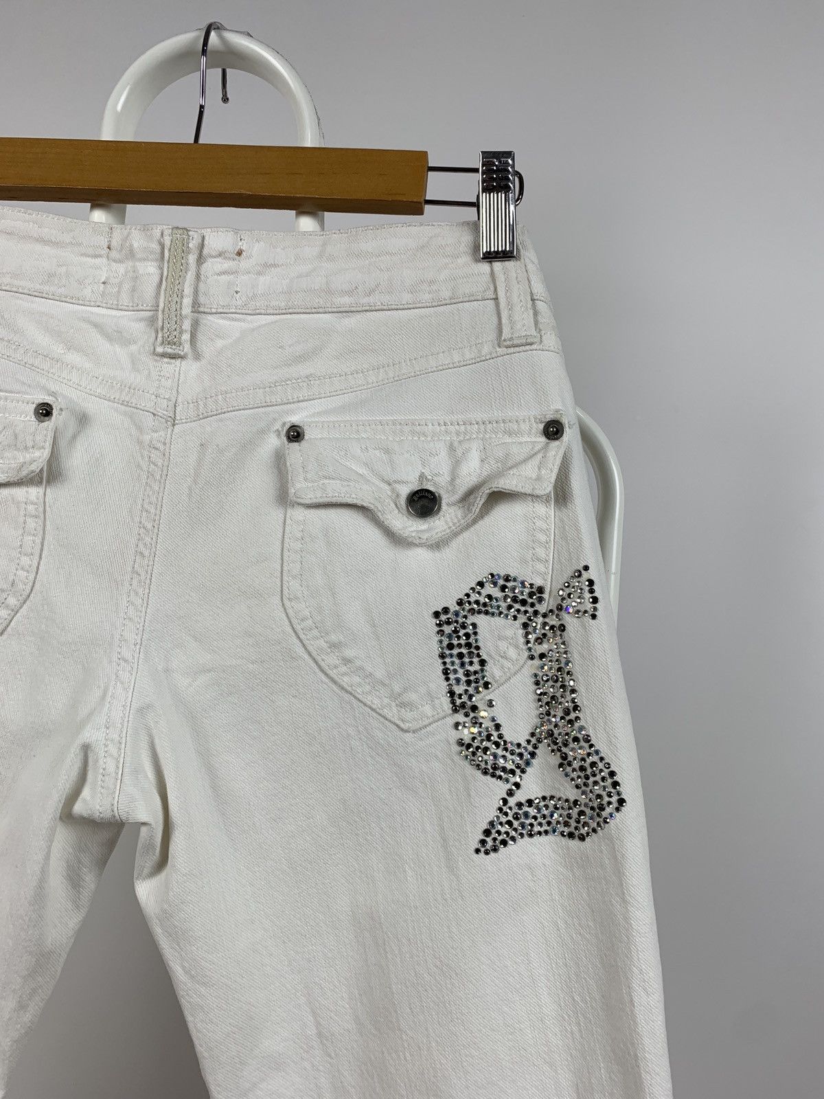 John Galliano Vintage John Galliano Rhinestones Painted Cropped Pants Size 28" / US 6 / IT 42 - 4 Thumbnail