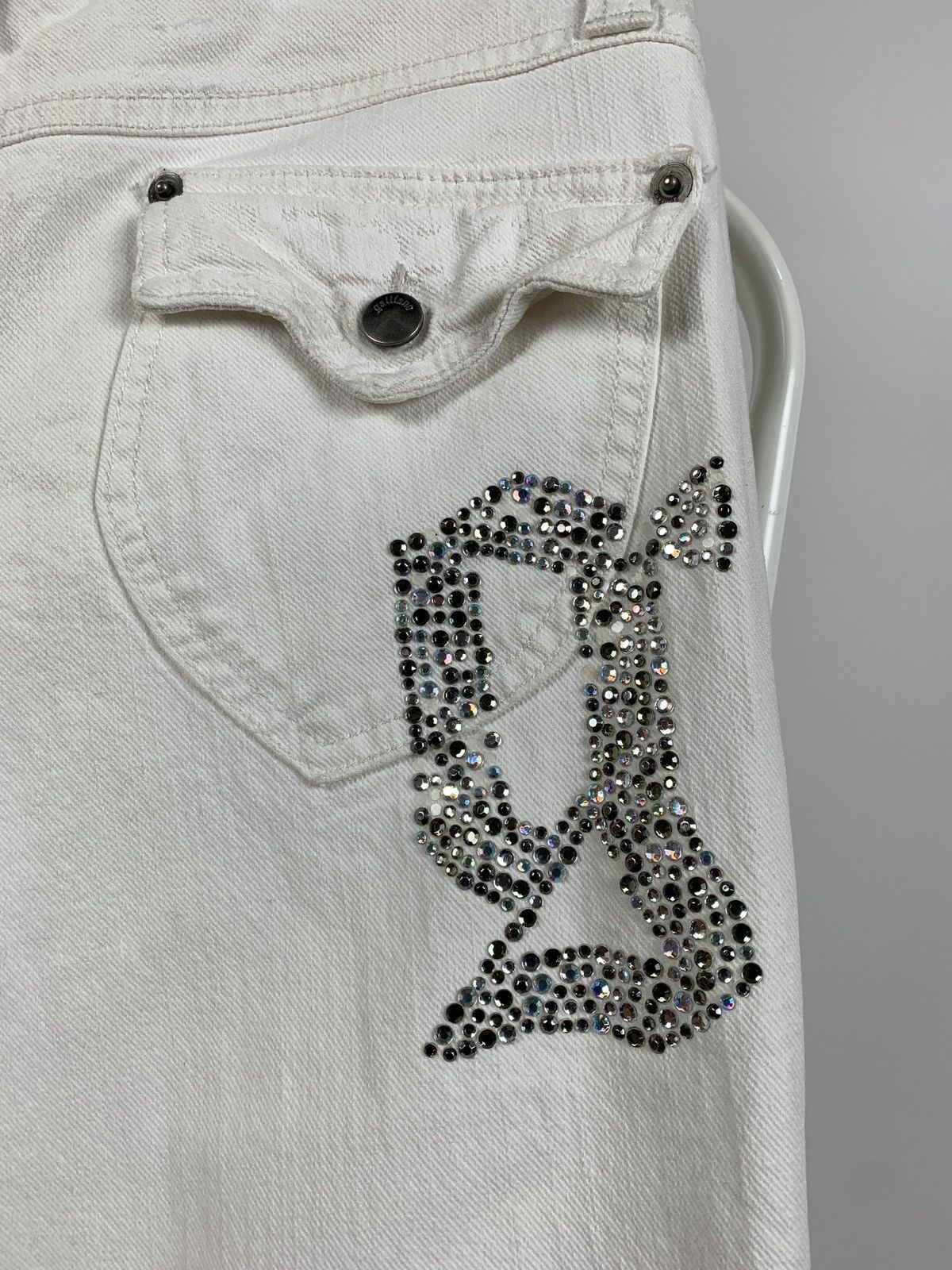 John Galliano Vintage John Galliano Rhinestones Painted Cropped Pants Size 28" / US 6 / IT 42 - 9 Thumbnail