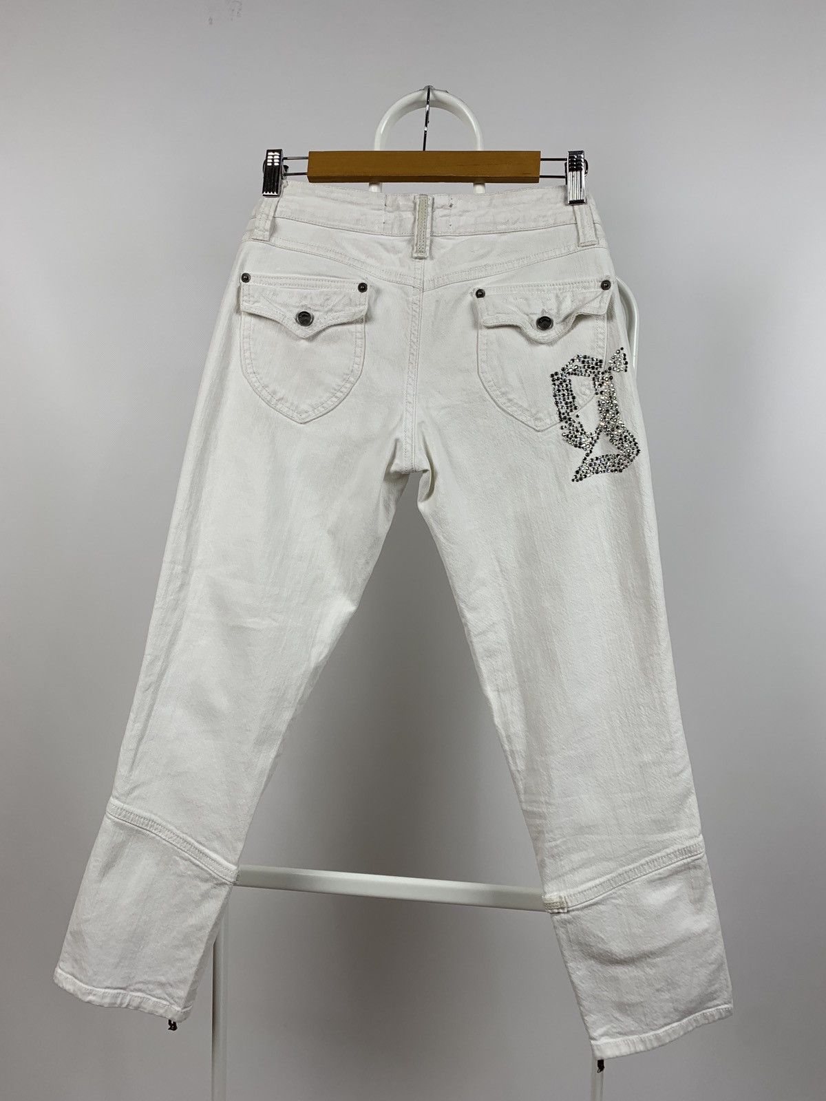 John Galliano Vintage John Galliano Rhinestones Painted Cropped Pants Size 28" / US 6 / IT 42 - 1 Thumbnail