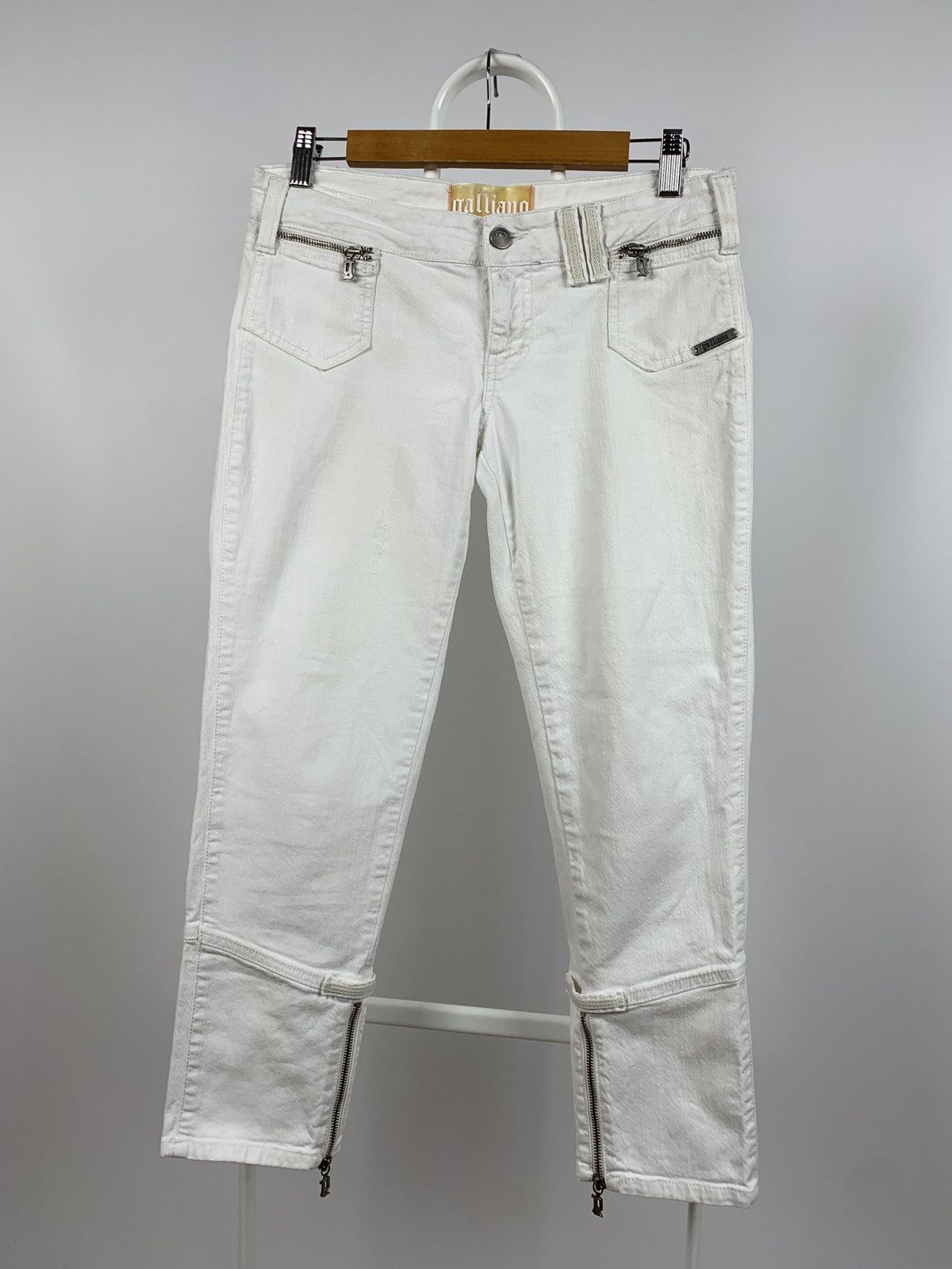 John Galliano Vintage John Galliano Rhinestones Painted Cropped Pants Size 28" / US 6 / IT 42 - 2 Thumbnail