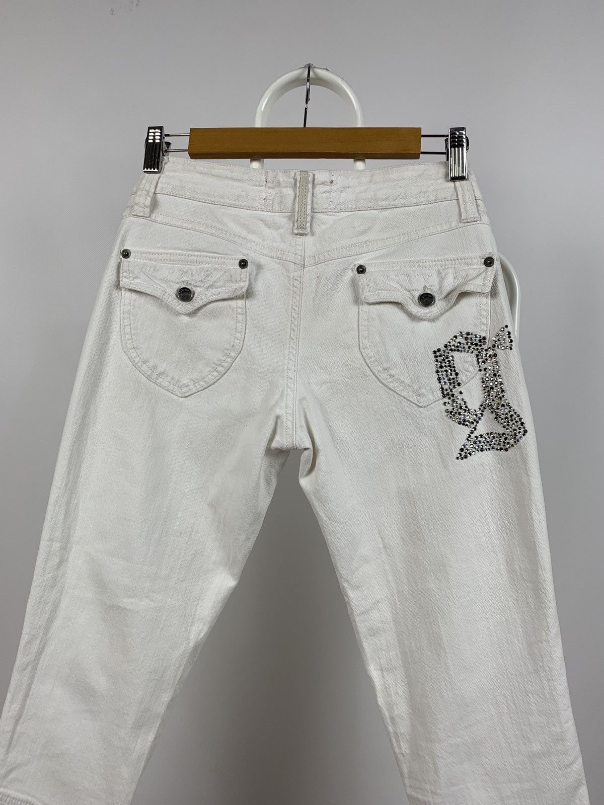John Galliano Vintage John Galliano Rhinestones Painted Cropped Pants Size 28" / US 6 / IT 42 - 3 Thumbnail