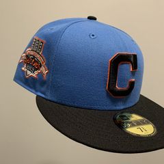 New Era Cleveland Indians Fuji Jacobs Field Patch Hat Club Exclusive 59FIFTY Fitted Hat Grey/Black