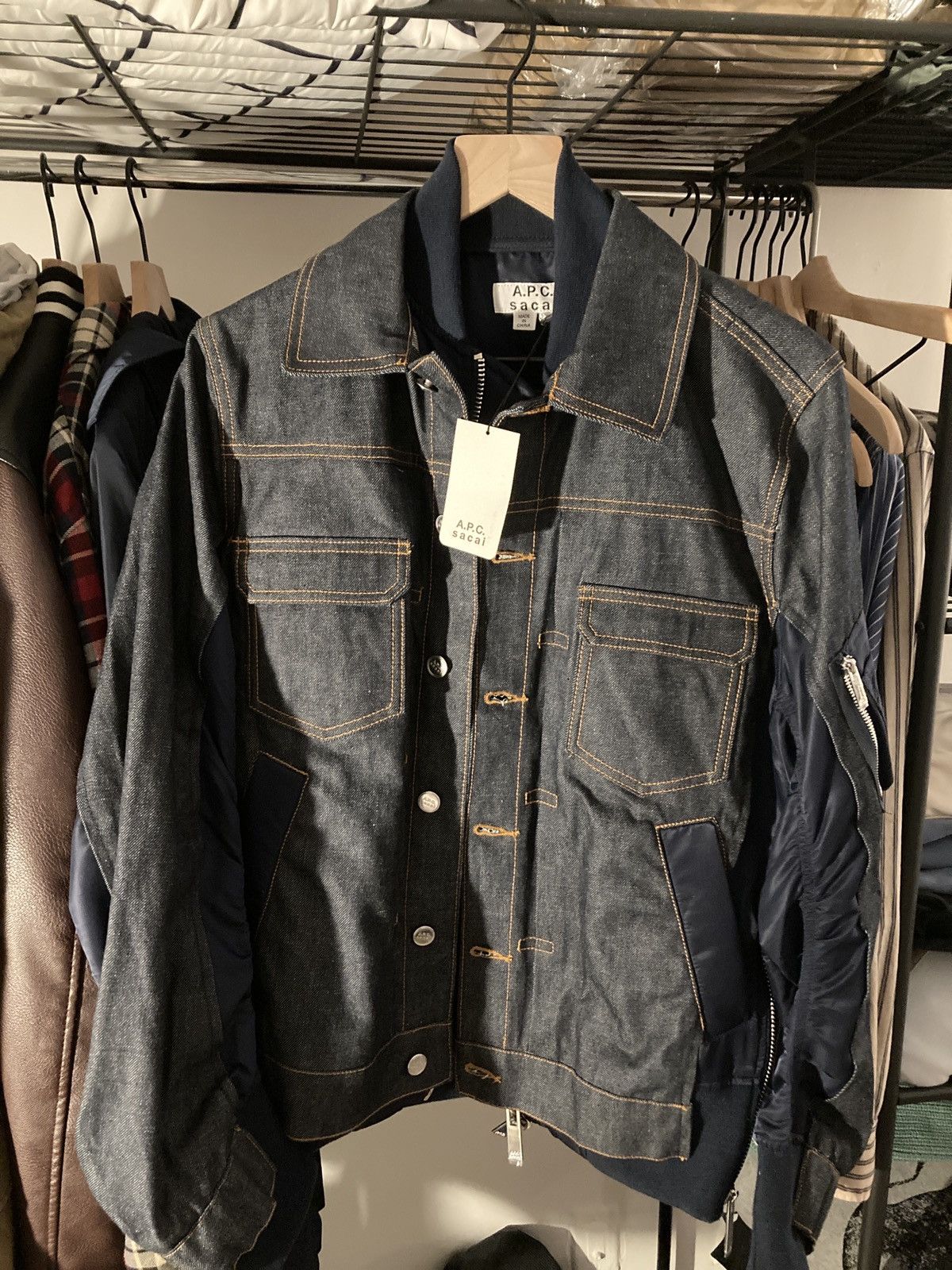 A.P.C. × Sacai APC x SACAI denim jacket | Grailed