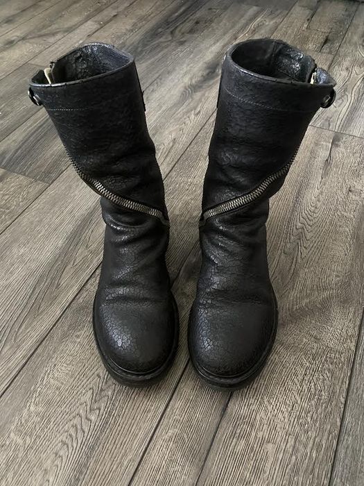 Rick owens spiral zip 2024 boots