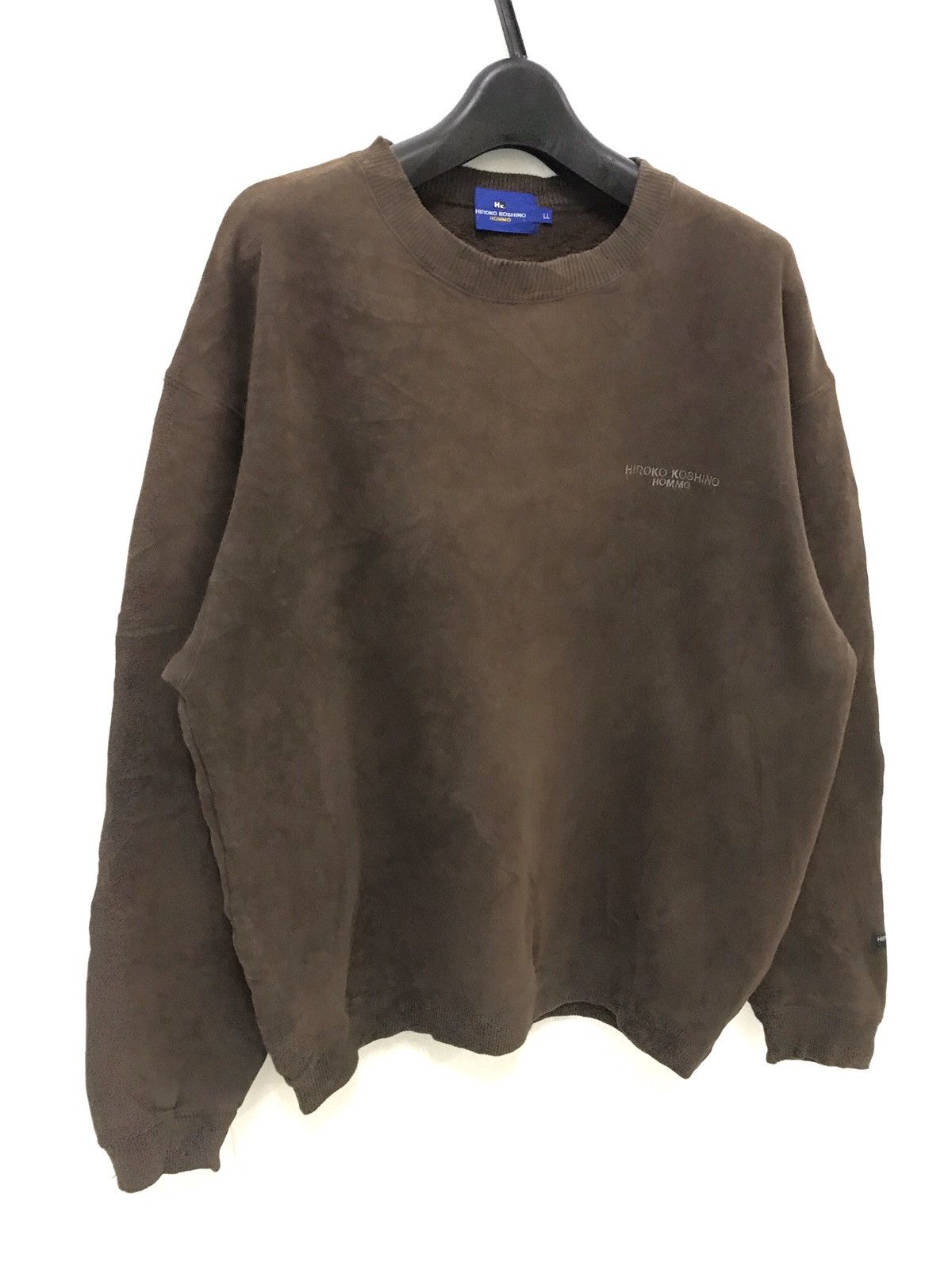Hiroko Koshino Homme × Japanese Brand × Vintage 🔥90s HIROKO KOSHINO HOMME CREWNECK SWEATSHIRT Size US XL / EU 56 / 4 - 4 Thumbnail