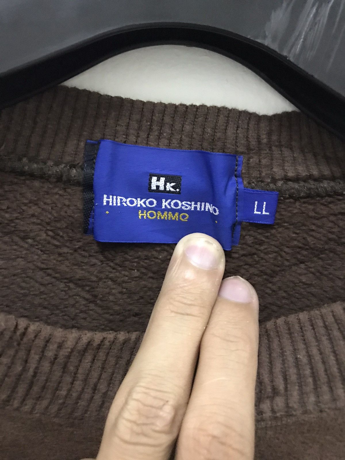 Hiroko Koshino Homme × Japanese Brand × Vintage 🔥90s HIROKO KOSHINO HOMME CREWNECK SWEATSHIRT Size US XL / EU 56 / 4 - 6 Thumbnail