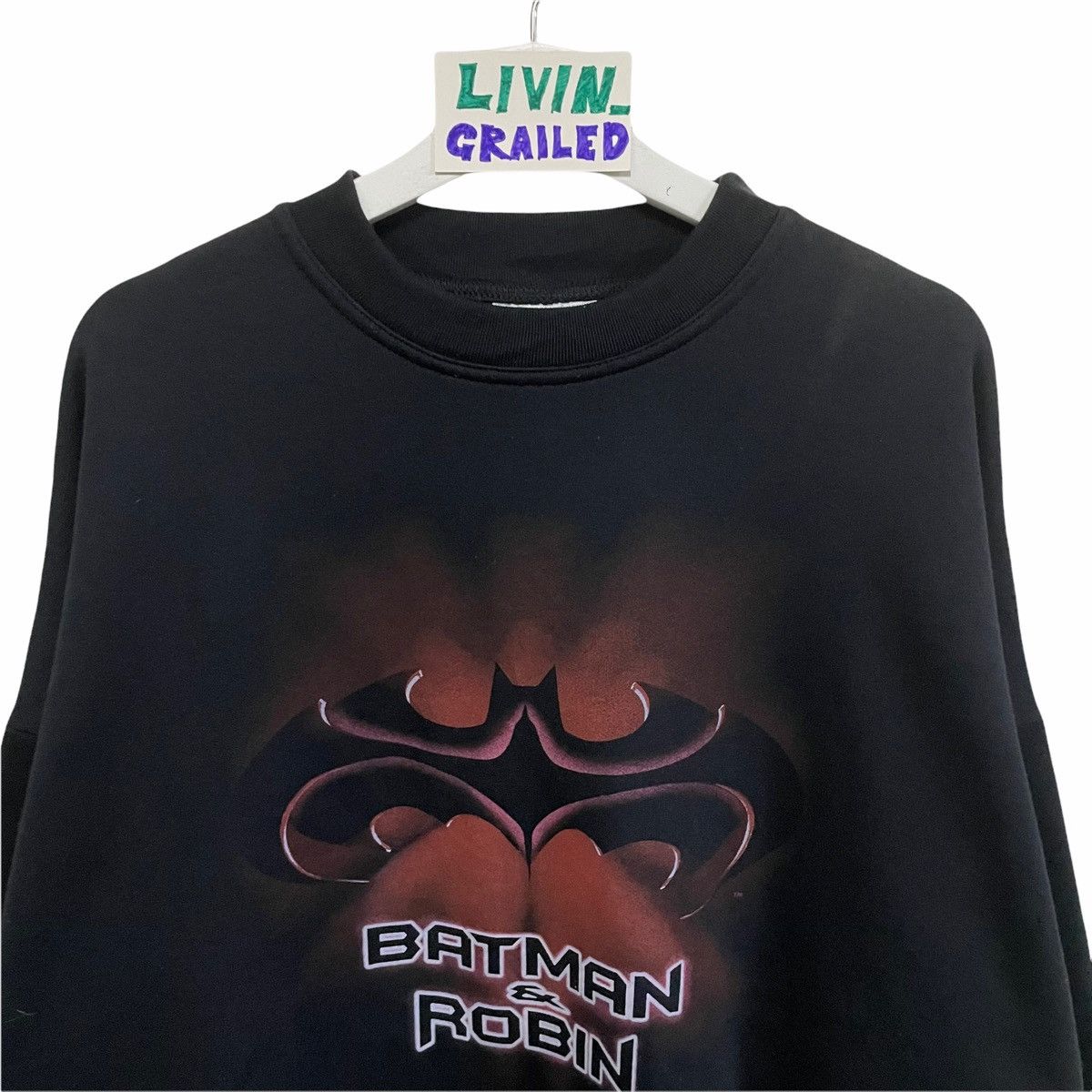 DC Comics × Vintage 💥90s BATMAN & ROBIN MOVIE COLLECTION CREWNECK SWEATSHIRT Size US XL / EU 56 / 4 - 4 Thumbnail
