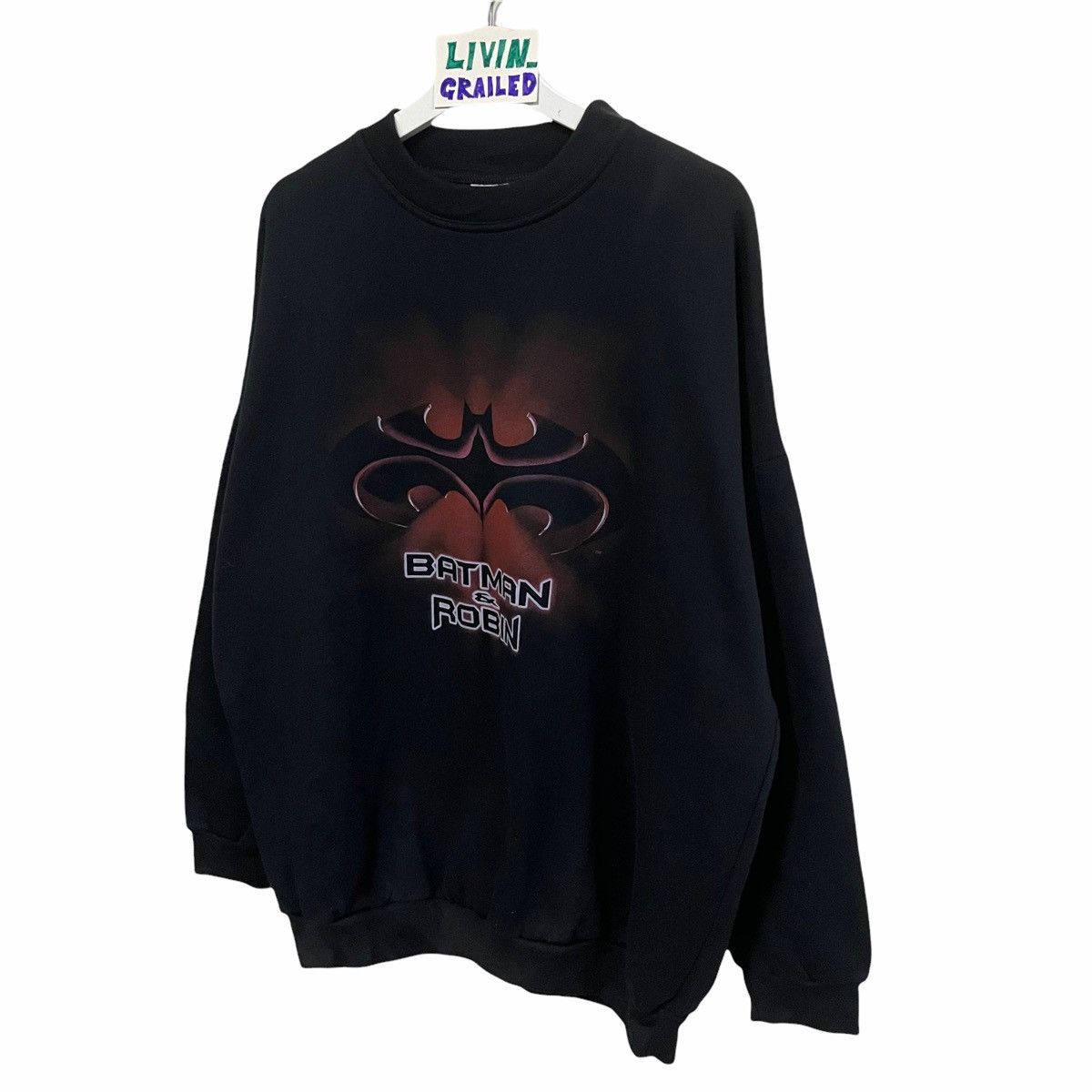DC Comics × Vintage 💥90s BATMAN & ROBIN MOVIE COLLECTION CREWNECK SWEATSHIRT Size US XL / EU 56 / 4 - 2 Thumbnail