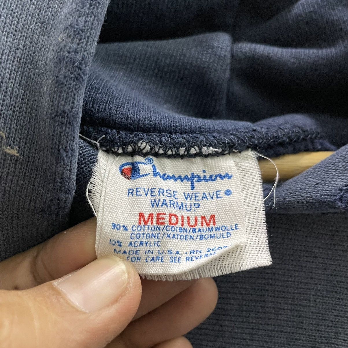 Champion × Vintage 💥 70s CHAMPION Reverse Weave Hoodie Distressed Sunfaded Size US M / EU 48-50 / 2 - 7 Thumbnail