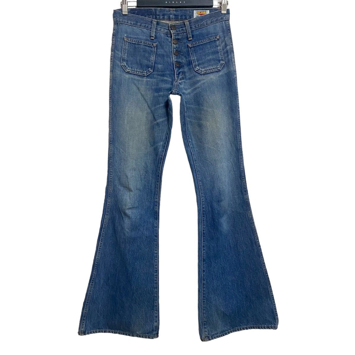 image of Super Flare Vintage Big John Denim Bell Bottom Jeans in Blue, Men's (Size 29)