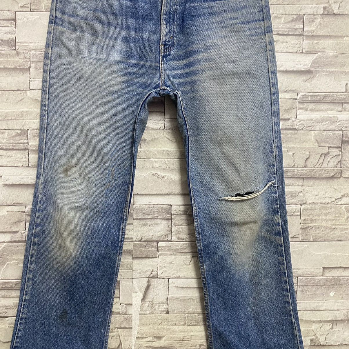 Levi's Vintage Levis 517 Flare Jeans Mud Distressed Size US 32 / EU 48 - 5 Thumbnail