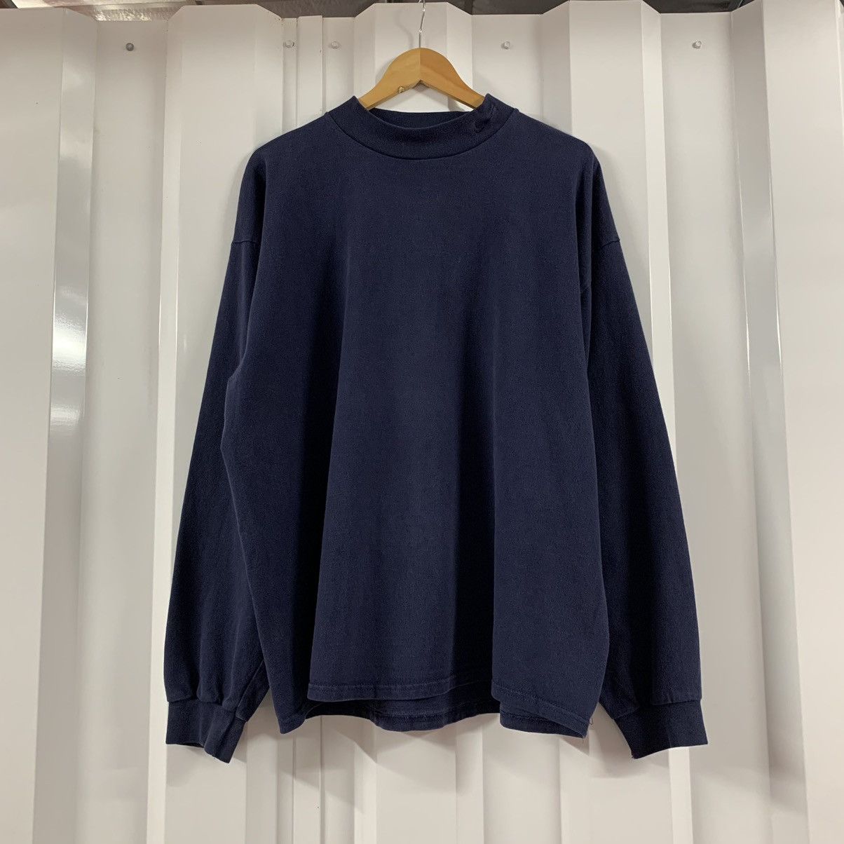 Vtg 90s Nike Mock Neck Long Sleeve Shirt XL