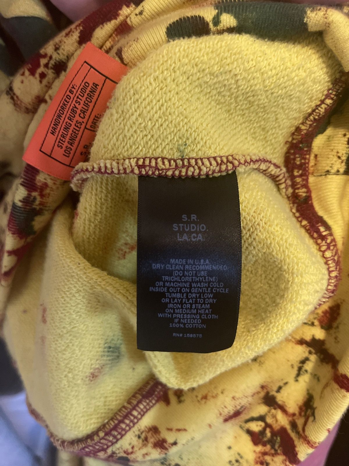 Sterling Ruby HAND-DYED Y.P.M. SOTO OVERSIZED HOODIE Size US M / EU 48-50 / 2 - 6 Thumbnail