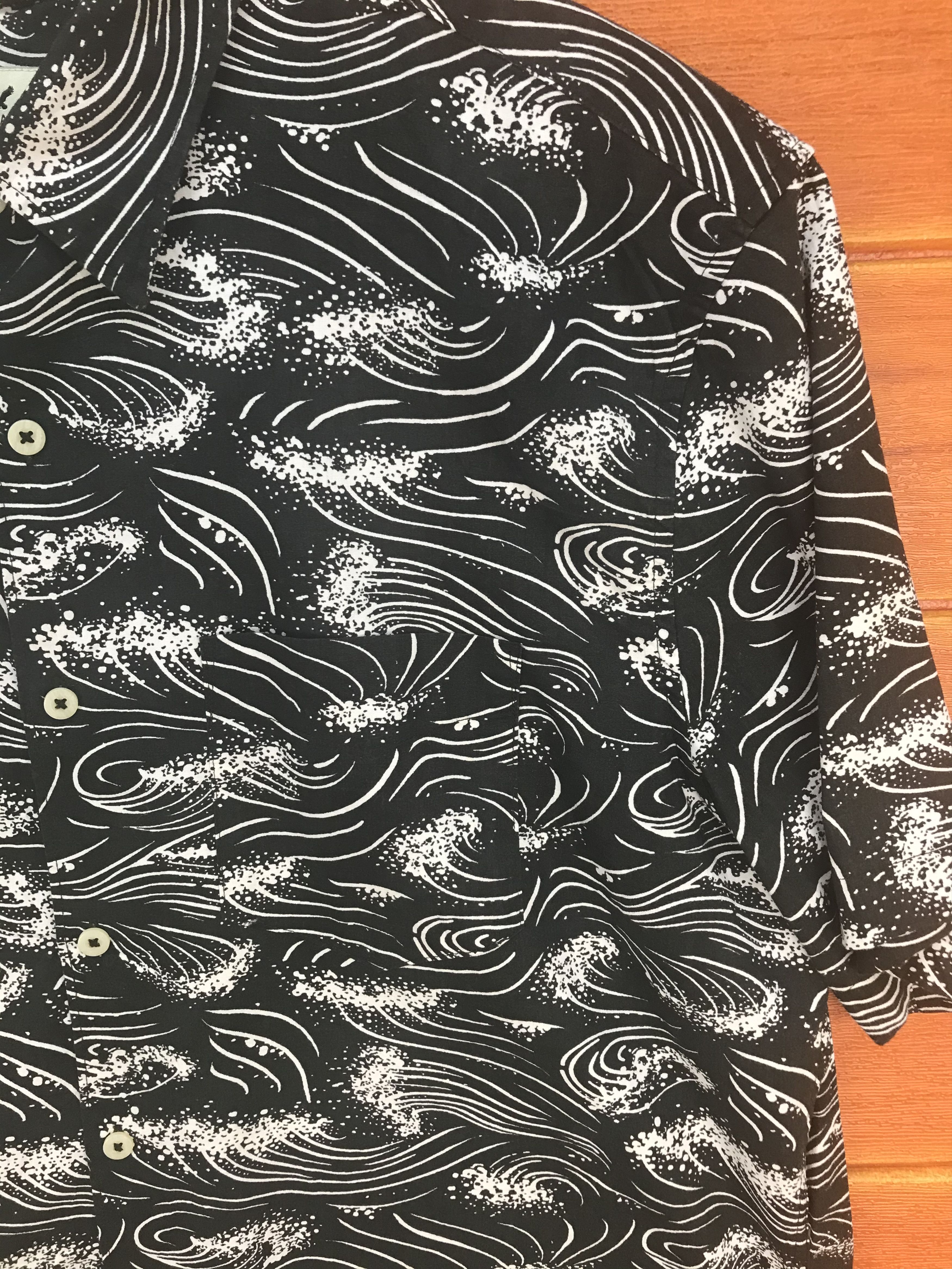 American Eagle Outfitters American Eagle Outfitters Great Wave Print Shirt Size US L / EU 52-54 / 3 - 4 Thumbnail