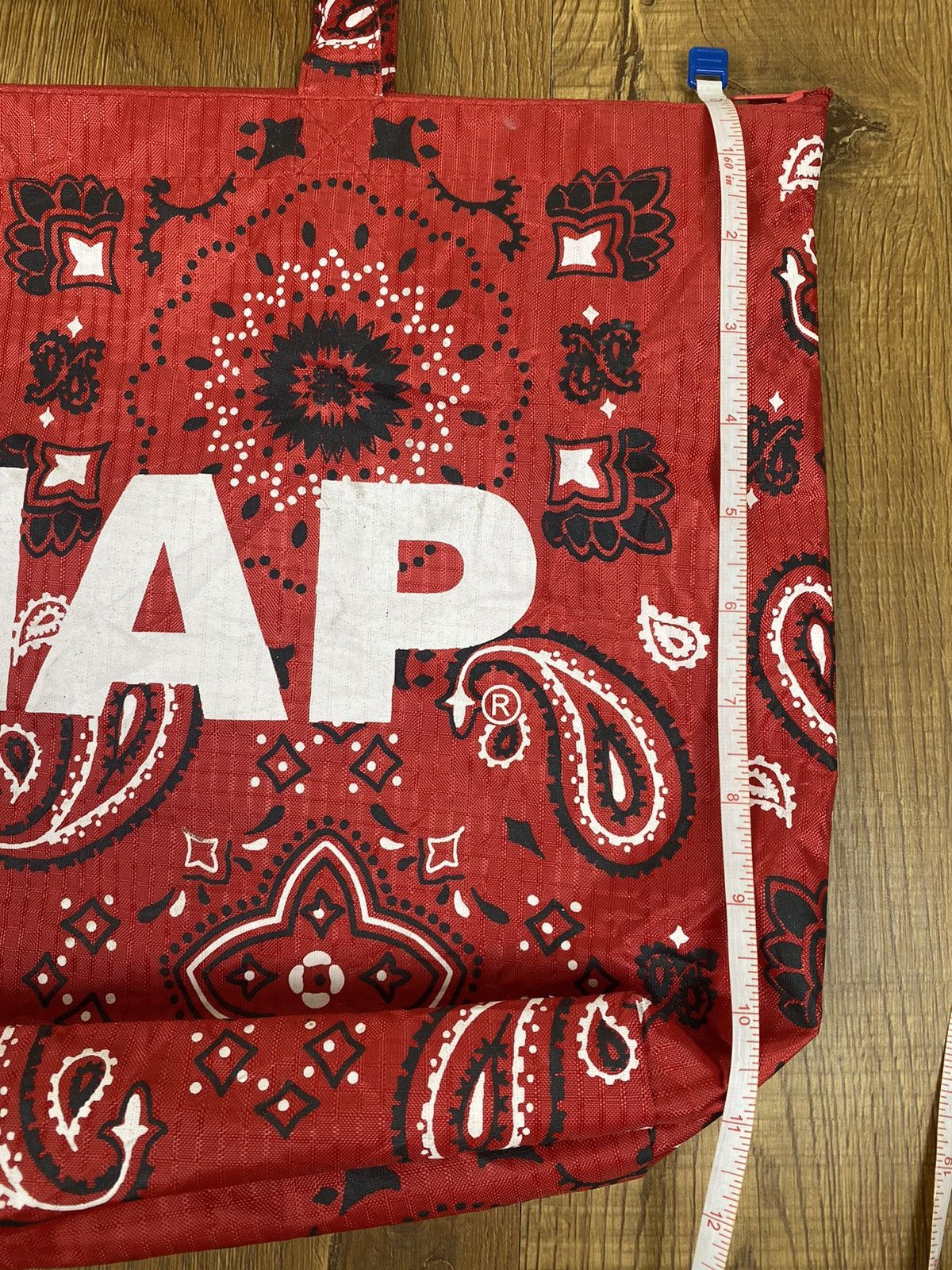 Japanese Brand Vintage Anap Paisley Bandana Pattern Tote Bag Size ONE SIZE - 4 Thumbnail