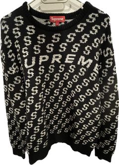 Supreme S Repeat Sweater Black | Grailed