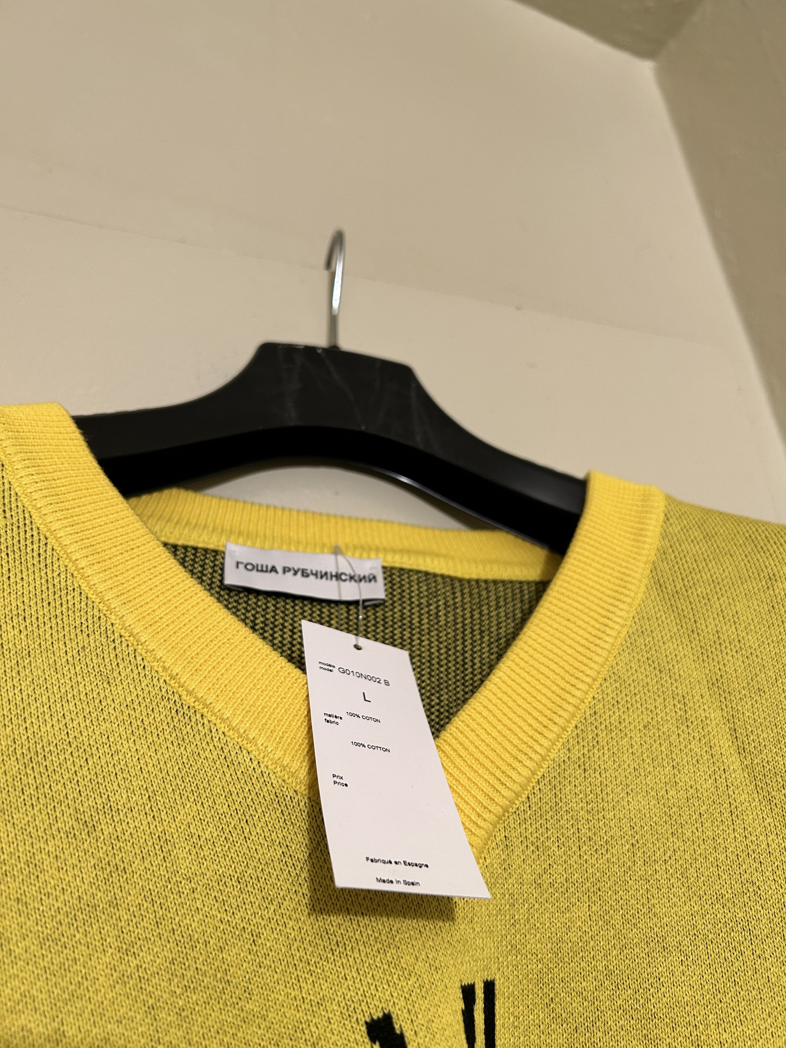 Gosha Rubchinskiy GOSHA RUBCHINSKIY roman Numerals letter V-neck sweater Size US L / EU 52-54 / 3 - 2 Thumbnail