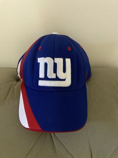 NY Giants Mitchell & Ness NFL Snapback Hat 3D Logo Skarktooth Red Blue Cap  NWT