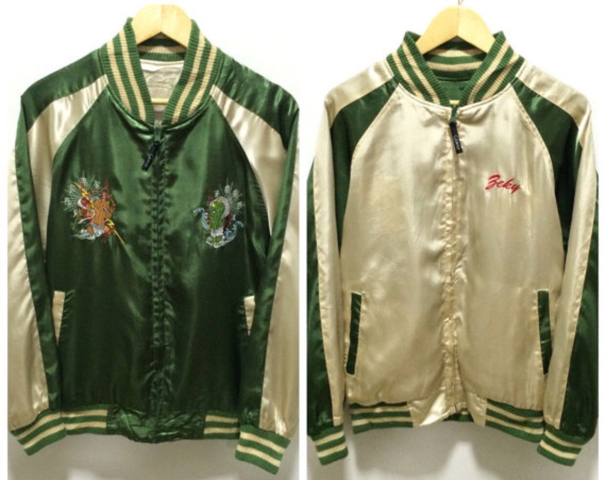 Vintage Sukajan Japan Tedman Embroidery Reversible Jacket