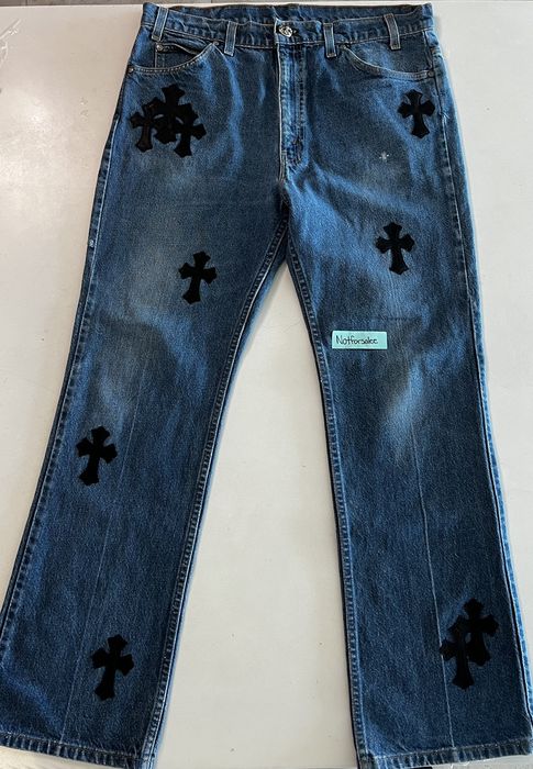 Chrome Hearts LEVI'S Denim Washed Black Jeans (34)