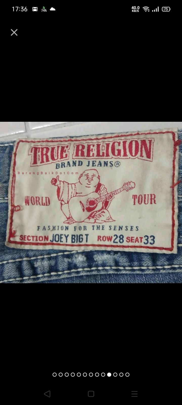 True Religion True Religion 'Joey Big T' Boot Cut Jeans Size 28" / US 6 / IT 42 - 12 Thumbnail