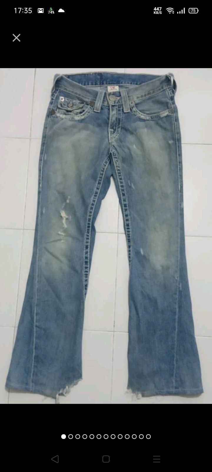True Religion True Religion 'Joey Big T' Boot Cut Jeans Size 28" / US 6 / IT 42 - 4 Thumbnail