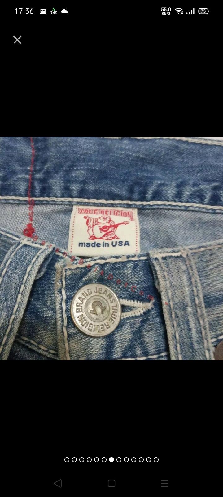 True Religion True Religion 'Joey Big T' Boot Cut Jeans Size 28" / US 6 / IT 42 - 10 Thumbnail