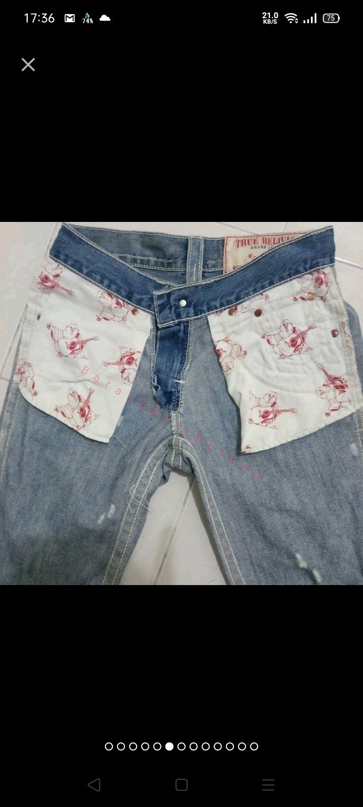 True Religion True Religion 'Joey Big T' Boot Cut Jeans Size 28" / US 6 / IT 42 - 9 Thumbnail