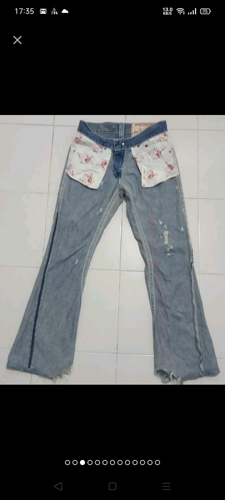 True Religion True Religion 'Joey Big T' Boot Cut Jeans Size 28" / US 6 / IT 42 - 6 Thumbnail