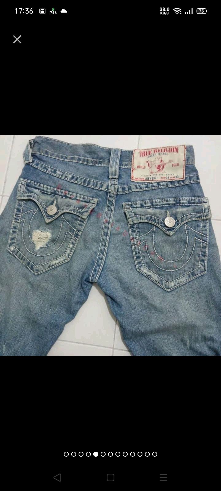 True Religion True Religion 'Joey Big T' Boot Cut Jeans Size 28" / US 6 / IT 42 - 8 Thumbnail