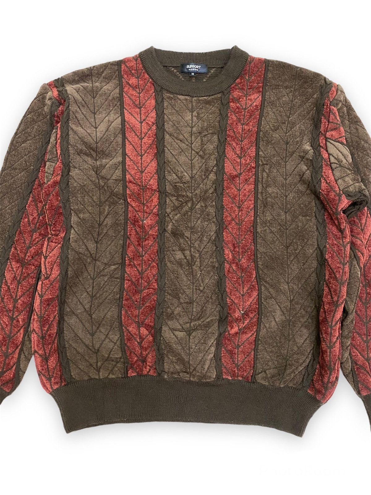 Aran Isles Knitwear × Japanese Brand Japanese Brand Support Homme Knitwear Sweater Size US M / EU 48-50 / 2 - 3 Thumbnail