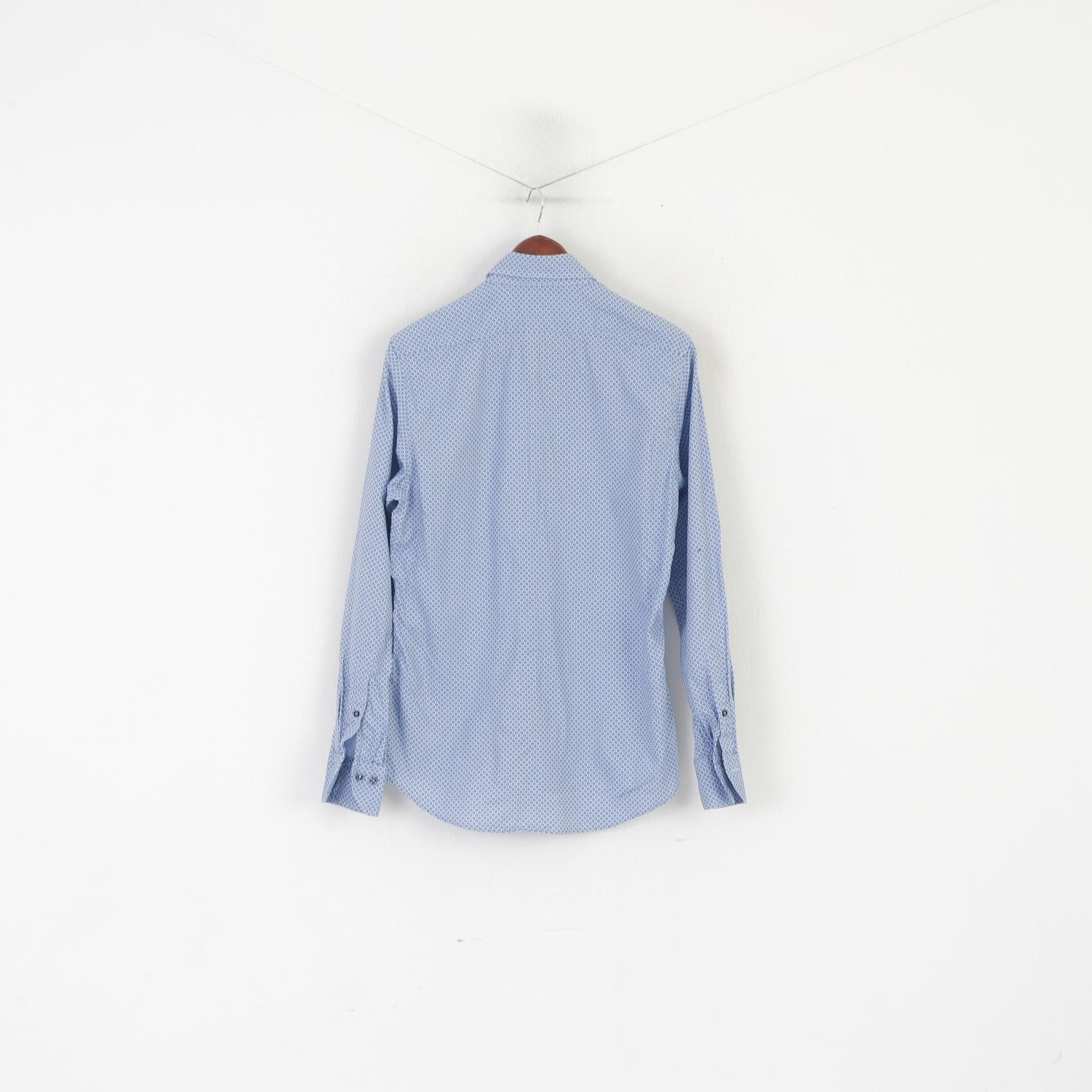 Strenstroms Stenstroms Men 40 S Casual Shirt Blue Cotton Slim 1217 Size US S / EU 44-46 / 1 - 8 Thumbnail