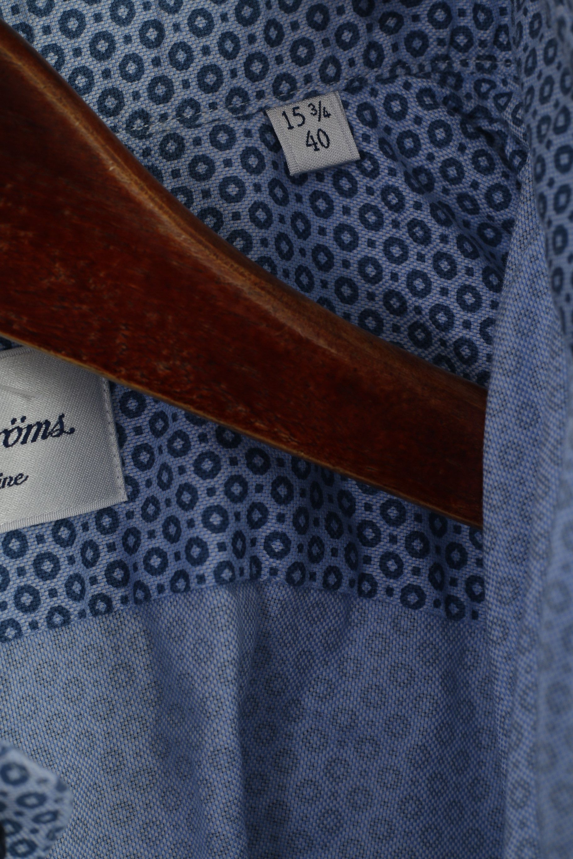 Strenstroms Stenstroms Men 40 S Casual Shirt Blue Cotton Slim 1217 Size US S / EU 44-46 / 1 - 7 Thumbnail