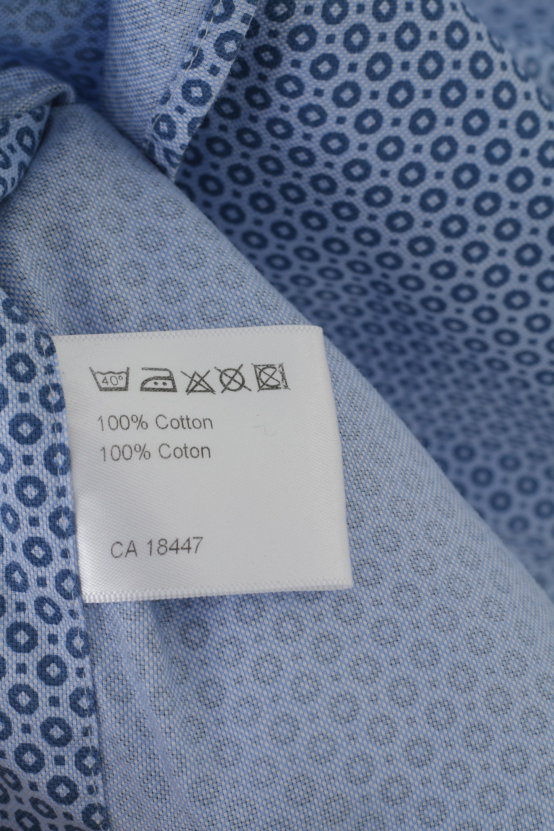 Strenstroms Stenstroms Men 40 S Casual Shirt Blue Cotton Slim 1217 Size US S / EU 44-46 / 1 - 6 Thumbnail