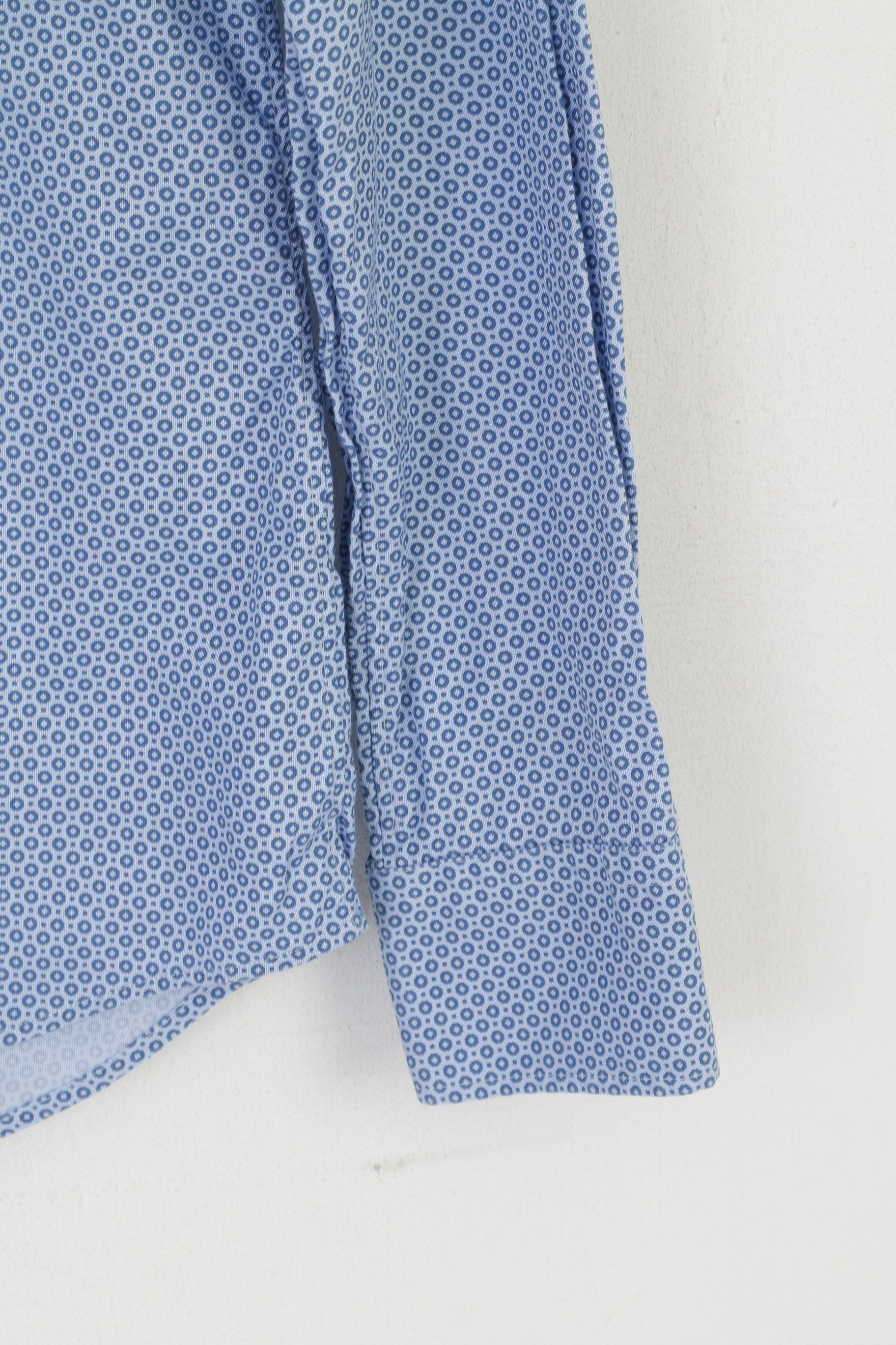 Strenstroms Stenstroms Men 40 S Casual Shirt Blue Cotton Slim 1217 Size US S / EU 44-46 / 1 - 4 Thumbnail