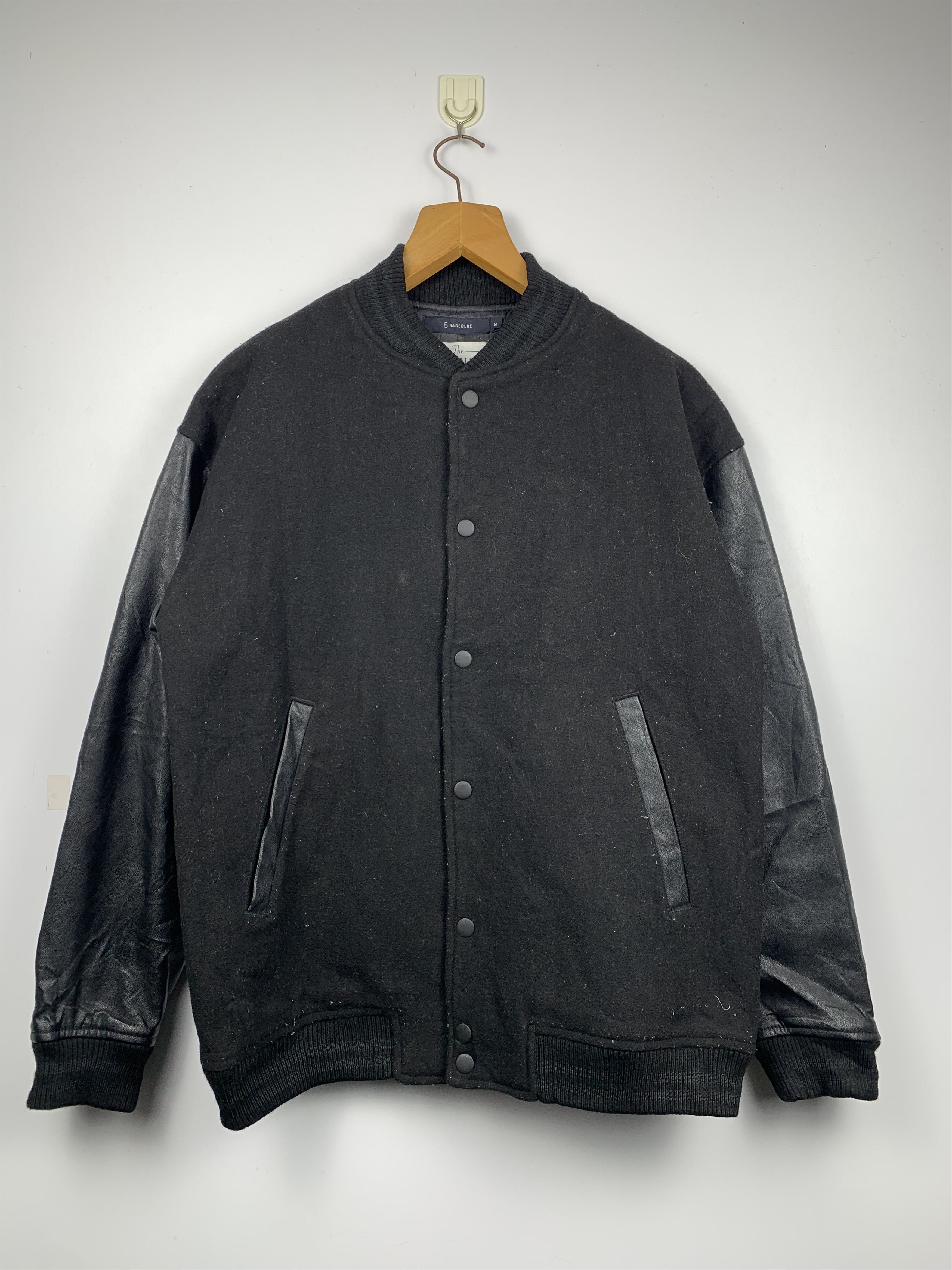 Vintage Japanese Brand Rageblue Sleeve Leather Varsity J1127 Size US M / EU 48-50 / 2 - 1 Thumbnail