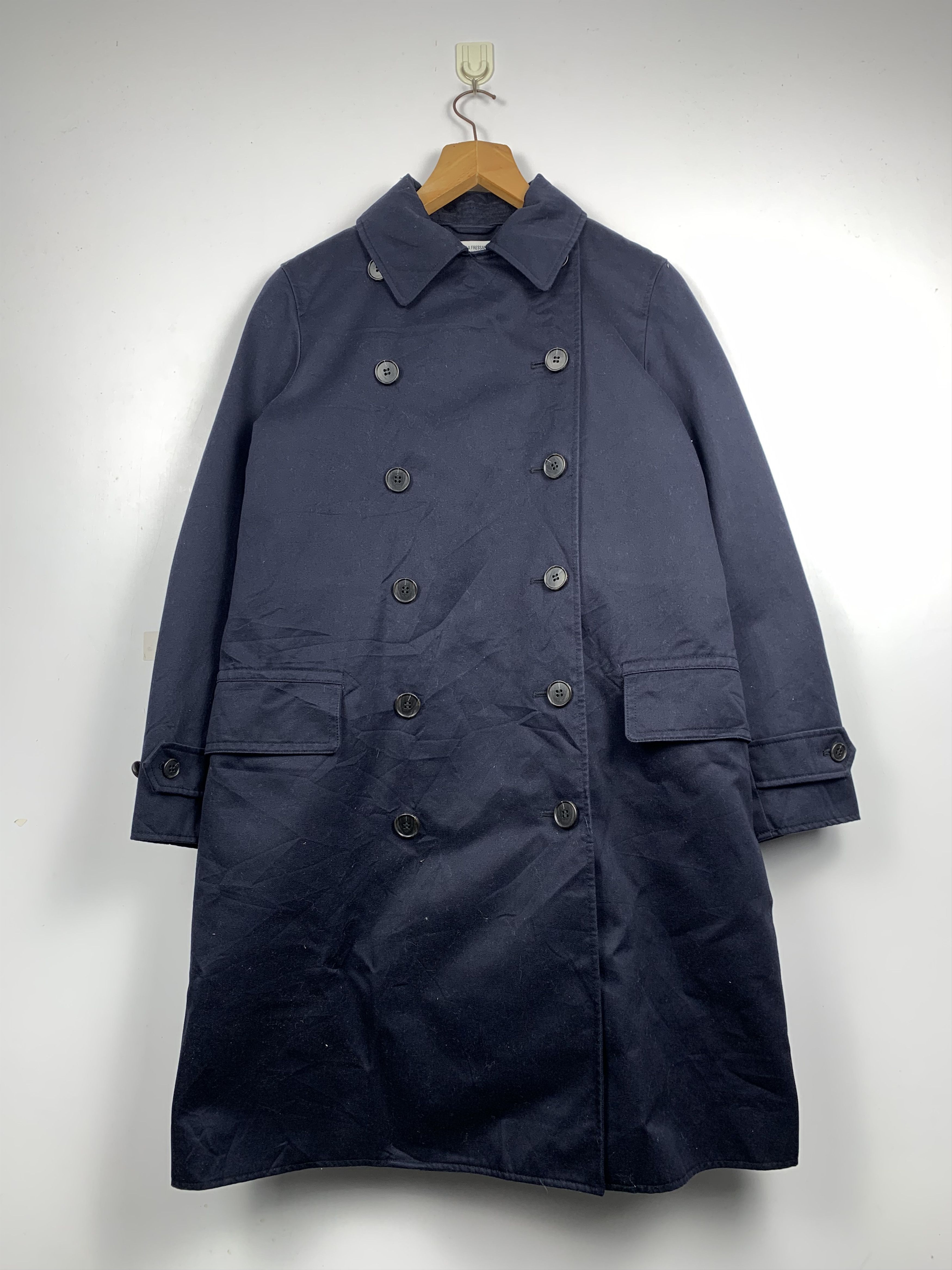 Designer Uniqlo X De La Fressange Doube Breasted Trench Jacket J1131 Size US L / EU 52-54 / 3 - 1 Thumbnail