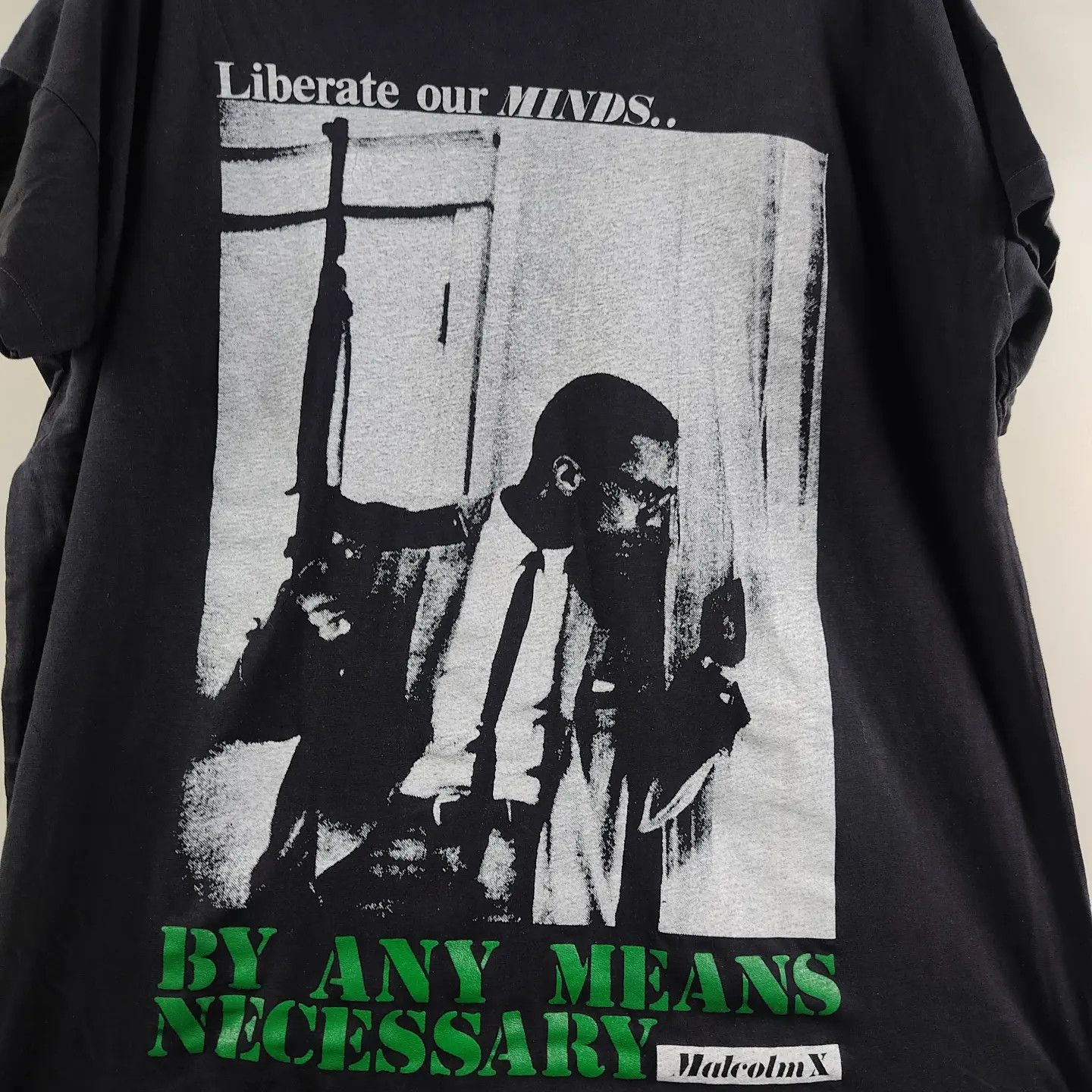 Vintage 90's Malcolm X Liberate Our minds By any means necessary Size US XXL / EU 58 / 5 - 4 Thumbnail
